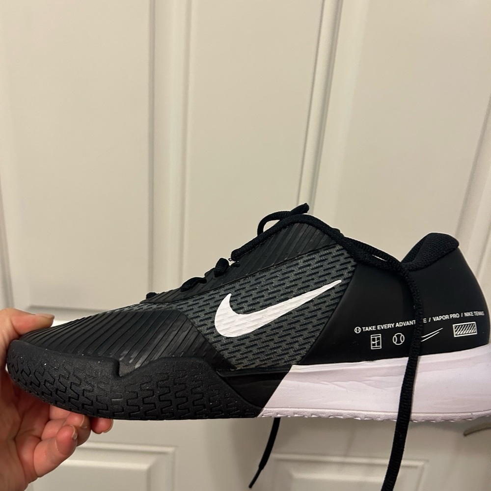 Nike Black and White Vapor Pro Sneakers